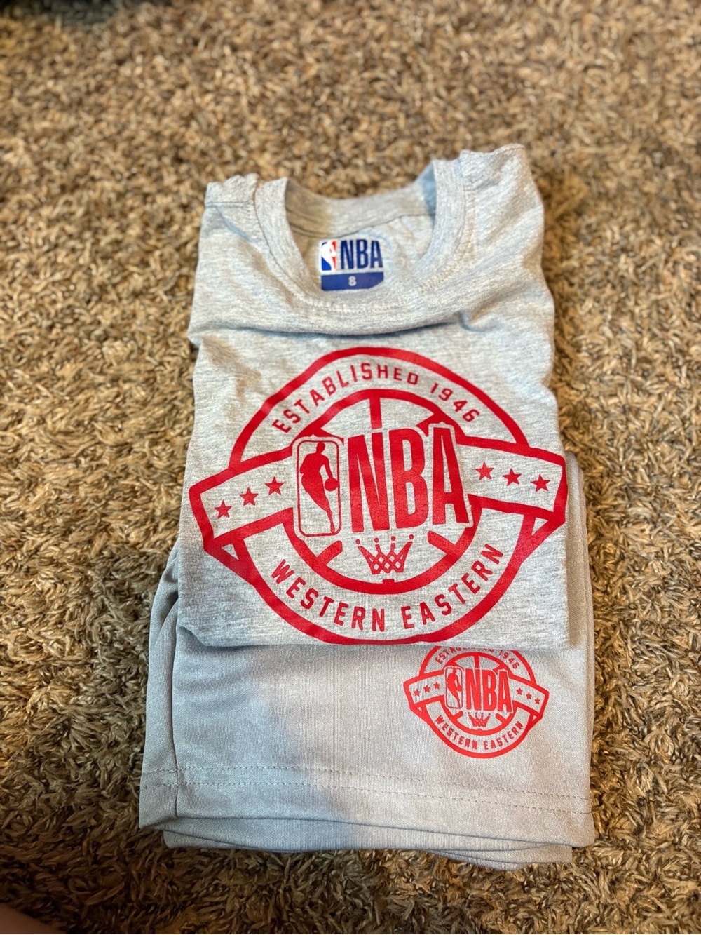NBA Kids Matching Set in Gray and Red